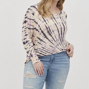 NWT Torrid Tie Dyed Super Soft Dolman Tee